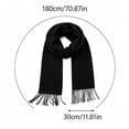 thumbnail image 4 of LUVDA Knit Scarf Wrap for Women Solid Long Fringe Warm Casual Fall Winter, 4 of 5