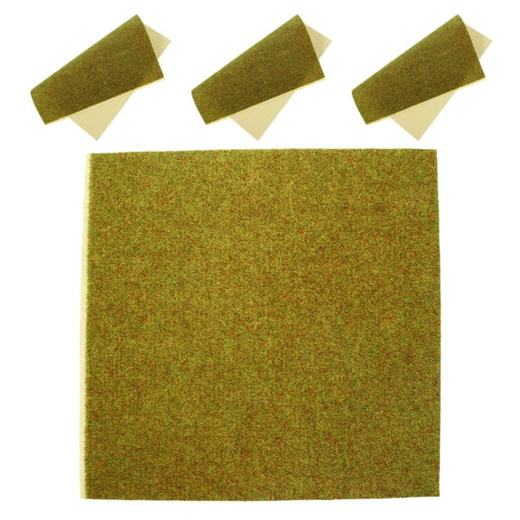 CATIEBYE 4Pcs Reusable Nylon Artificial Turf Decor for DIY Grass Lawn and Sand Table Landscaping