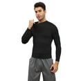 thumbnail image 3 of EFINNY 2 Pack Men's Quick Dry Sports Shirt Long Sleeve Athletic Compression Sports Tops Under Base Layer Tights T-Shirt,US Size 2XL, 3 of 8
