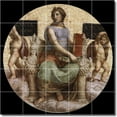thumbnail image 1 of Ceramic Tile Mural-Raphael Religious 25. 21.25" w x 21.25" h using (25) 4.25 x 4.25 ceramic tiles, 1 of 3