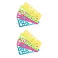 thumbnail image 4 of crativent Pack of 4 Child Portable Drawing Template Ruler Adorable Graphics Symbols Hollow out Stationery Pattern Random 4Pcs 2Set, 4 of 6