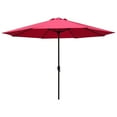 thumbnail image 2 of Abble 11FT Outdoor Patio Umbrella with Crank Handle, Market Umbrella with 8 Sturdy Umbrella Ribs, Waterproof for Garden Deck Backyard Pool, Red, 2 of 5