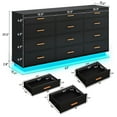 thumbnail image 2 of ChVans 12 Drawer Dresser with 60000-color LED Lights & Power Outlet, 63'' Long Modern Chest of Drawers for Closet, Wide Drawer Organizer Cabinet for Bedroom, Living Room, Entryway, Hallway, 2 of 9