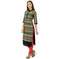 thumbnail image 5 of Phagun Womens Designer Tunic Mandarin Collar Printed Kurta Ethinc Chic Kurti-4, 5 of 8