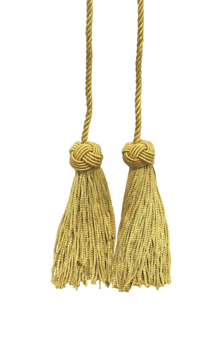 Gold Double Tassel / Tassel Tie with 3.75 inch Tassels / Spread 27 inch