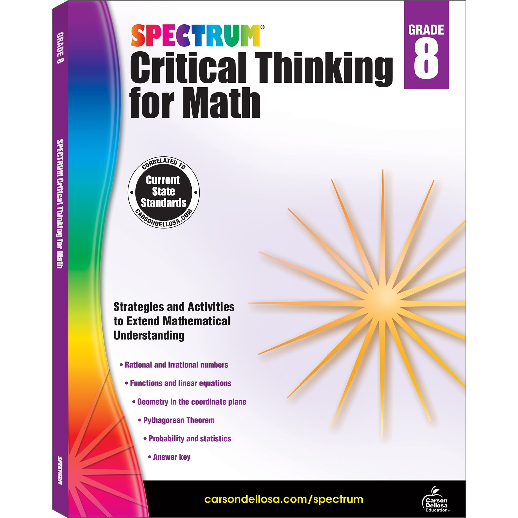 Spectrum Critical Thinking for Math Workbook (128 pages) Grade 8