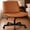 Brown, variant on Criss Cross Chair with Wheels, Wide Cross Legged Office Chiar, Armless Vanity Chair Adjustable Swivel for Home Computer Task, Blue