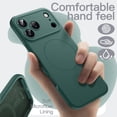 thumbnail image 3 of JETech Magnetic Silicone Case for iPhone 17 Pro 6.3-Inch, Compatible with MagSafe, Silky Soft Touch, Shock Absorbing Phone Cover with Camera Lens Protection (Midnight Green), 3 of 6