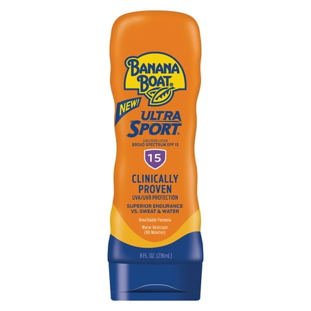 Banana Boat Ultra Sport Sunscreen Lotion SPF 15, 8 oz