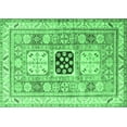 thumbnail image 1 of Ahgly Company Indoor Rectangle Geometric Emerald Green Traditional Area Rugs, 8' x 12', 1 of 4