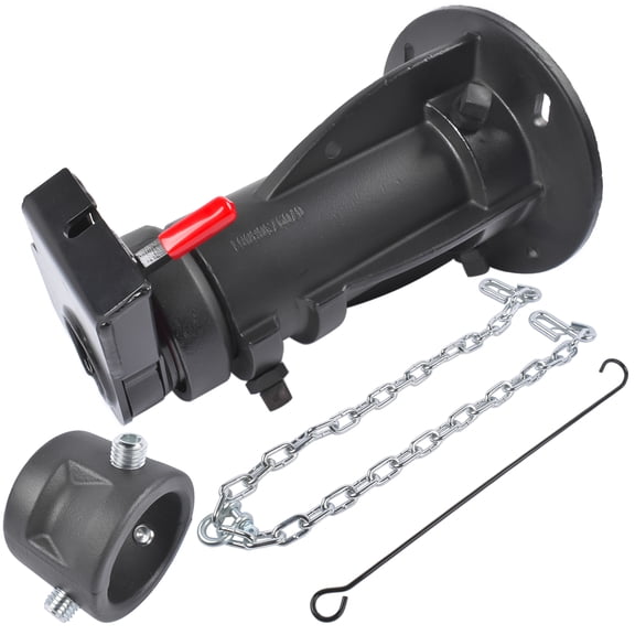 Mustrod 20,000 lb Cushioned Fifth Wheel to Gooseneck Adapter Coupler C5G1216 Adjustable Height 12" - 16" for RV Trailer Camper