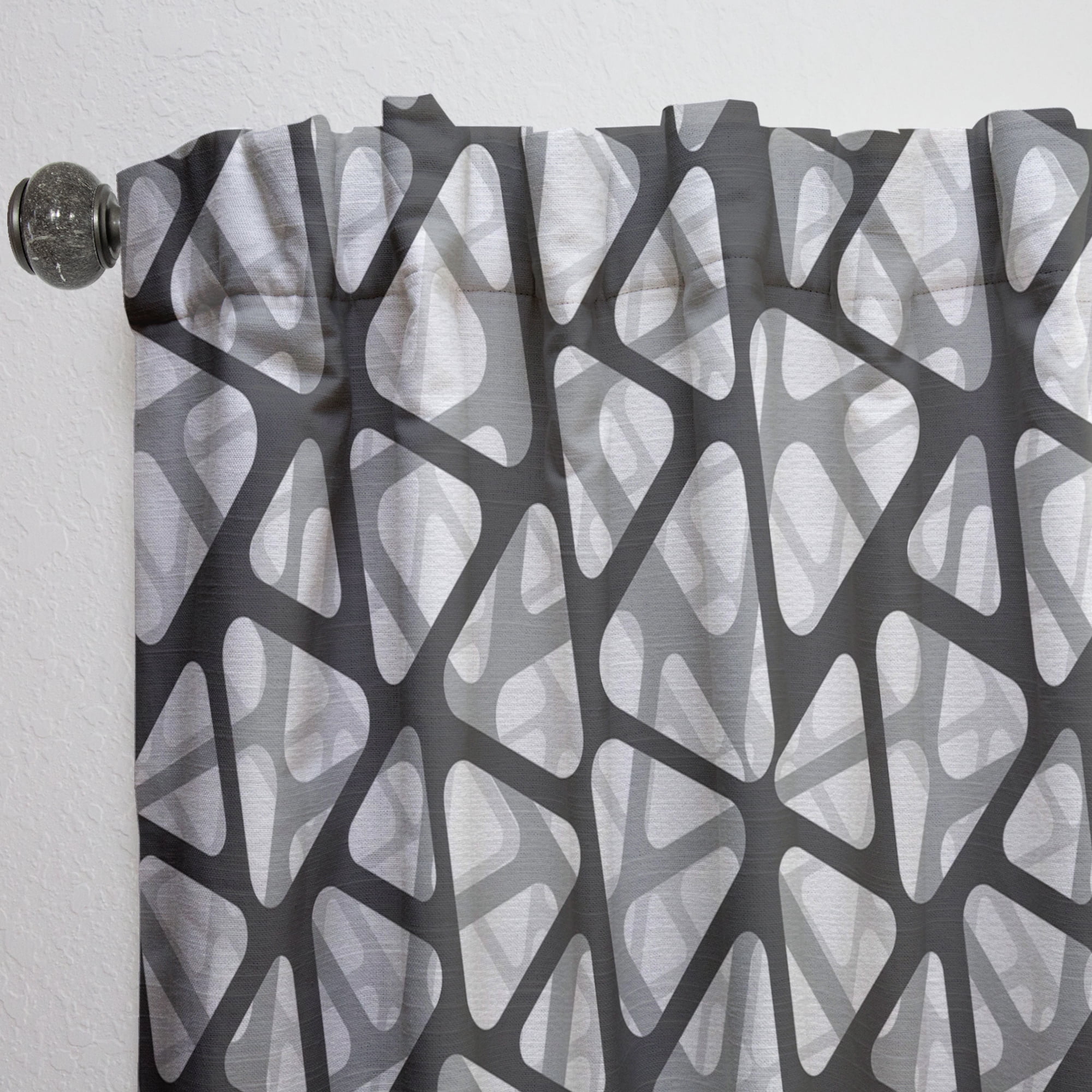 Designart 'Abstract Monochrome IV' Modern & Contemporary Curtain Panel
