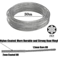 thumbnail image 2 of 30m Stainless Steel Rope Hanging Kit, 2mm Coated Stainless Steel Rope With Turnbuckle And Hooks, For Hanging Lights, Climbing Plants, Clotheslines, Pe, 2 of 5
