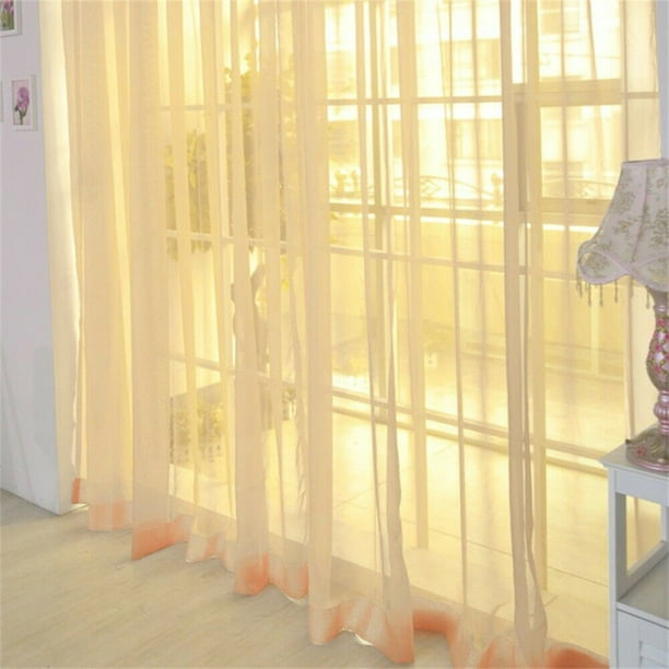 Moderne Romantique Salon Voile Rideau Porte Fenêtre Panneau Transparent Diviseur Valances Rideaux en Tulle