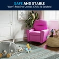 thumbnail image 5 of Flash Furniture Chandler Contemporary Hot Pink Vinyl Kids Recliner with Cup Holder, 5 of 13