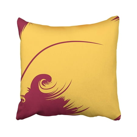 Magenta Throw Pillows ARHOME Poetry Conceptual Featuring Yellow Quill Against Magenta Creative Pen Clip Clipart Pillow Case Pillow Cover 16x16 inch Throw Pillow Covers ()