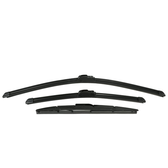Unique Bargains 3 Pcs 26" 16" 13" Front Rear Windshield Wiper Blade Set Fit for Honda CR-V with J / U Hook Black
