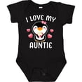 thumbnail image 3 of Inktastic I Love My Auntie with Cute Penguin and Hearts Girls Baby Bodysuit, 3 of 5