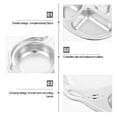 thumbnail image 4 of 1 Pce Assiette pour Enfants en Acier Inoxydable 304 Assiette Alimentaire Assiette Ménagère, 4 of 6