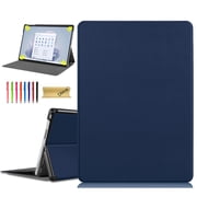 Dteck Case for 13 inch Microsoft Surface Pro 9 2022, Slim Magnetic Cover Folio Protective Case Folding Stand Cover, Compatible with Type Cover Keyboard, Darkblue