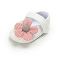 thumbnail image 6 of Douhoow Baby Shoes Infant Girl Soft Sole Crib Shoes Flower First Walkers Cotton Prewalker Shoes, 6 of 7