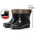 thumbnail image 5 of NOKIO Short Shaft Waterproof Shoes For Men, Men'S Cozy Short Rain Boots With Removable Insulation Man Short Cotton Rainboots Waterproof Rubber Boots For Garden Man Rain Footwear Rain Shoes, 5 of 5