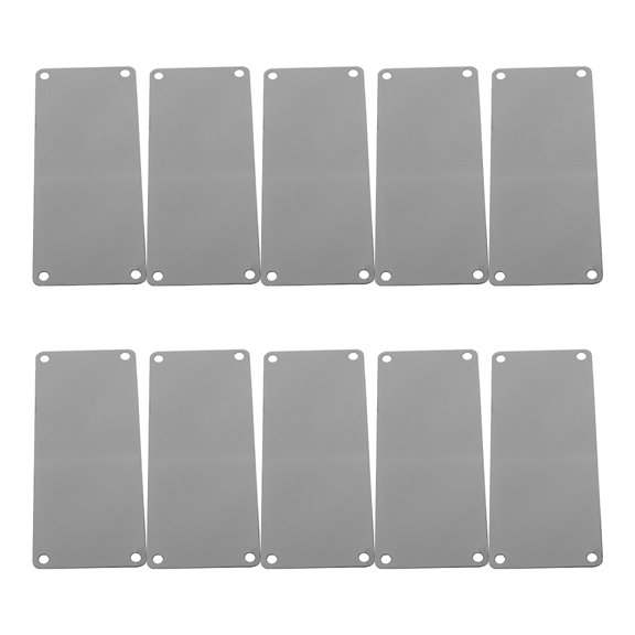 OULII 10 Pcs Blank Metal Sign Sturdy Stainless Steel Metal Signs Easy Mounting Name Metal Plates Wall Mount Office Door Plate Blank Signs