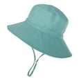 thumbnail image 5 of Otqutp Toddler Girl Bucket Cap Bucket Hat Solid Cap Boys Hat Baby Sun Hat Kids Beach Hats Wide Brim Outdoor Play For 0 to 12Years, 5 of 6