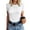 White, variant on VICHVVY Womens Round Neck Short Sleeve Shirts Ribbed Casual Slim Fitted Tops Blouses