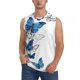 thumbnail image 1 of Balery Blue Flying Butterflies Camisetas sin mangas para hombre, absorbe la humedad y protege contra el mal olor.-Small, 1 of 7