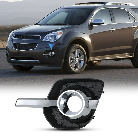 For 2010-2015 Chevy Equinox Fog Light Bezel/Cover with Chrome Trim Left Side
