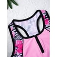 thumbnail image 5 of iEFiEL Girls Tankini Swimsuit 3 Piece Floral Print Bikini Swimwear Pink 8, 5 of 7