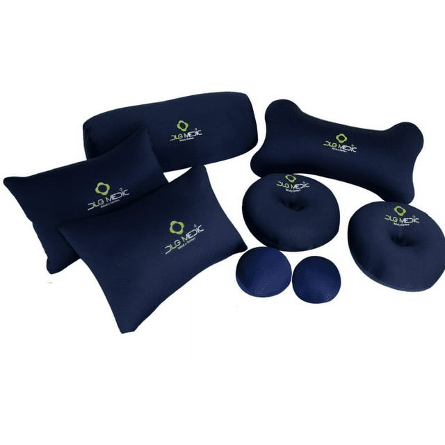 Kit de 8 Cojines de Microperlas | Antibacterial, Brinda Alivio y Confort, Incluye Funda de Transporte