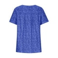 thumbnail image 7 of up to 60% off Gifts Usmixi Womens Tops Plus Size Fashion Pleated Swing Comfy Breathable Tunic Shirts Summer Cute Floral Print V-Neck Short Sleeve Blouses Blue s, 7 of 7