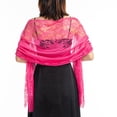thumbnail image 1 of Sonducket Bufanda para mujer, bufandas, chales con borlas de flores, elegante capa nupcial para dama de honor, capa de boda, chal Vintage Ropa, zapatos y accesorios Miscelánea Rosa roja, 1 of 6