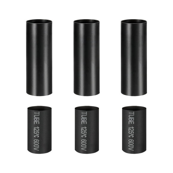 3 Pcs Cubiertas de Vela de 2.6" de Alto, 3 Pcs Mangas de Socket de Metal E12 con Tubo Retardante de Llama Aislante Termocontraíble para Lámparas, Negro