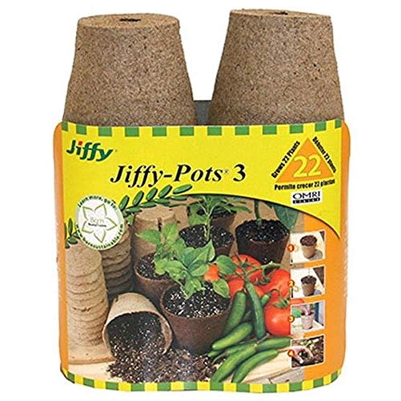 Ferry Morse JP322 Jiffy Jiffy Peat Pots 3 Inch Round 22 Pack