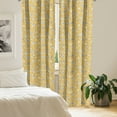 thumbnail image 3 of Ambesonne Vintage 4-Panel Curtains, Meadow Flowers on Stripes, 56"x63", Pale Orange Taupe, 3 of 4