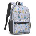 thumbnail image 2 of Unicorn and Castle Purple Pattern 17" Waterproof Oxford School Backpacks for Teens, S-Shape Padded Straps, for School, Travel, Hiking, Camping, 2 of 5