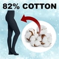 thumbnail image 2 of EMEM Apparel Unisex Baby Infant Toddlers Girls' Boys Kids Children's Flat Knit Cotton Sweater Winter Opaque Footed Tights Hosiery Stockings Navy 6-12, 2 of 5