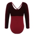 thumbnail image 4 of DPOIS Kids Girls One Piece Long Sleeve Leotard Ballet Latin Dance Jumpsuit Bodysuit, 4 of 4