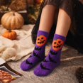thumbnail image 5 of Halloween Mid Calf Fuzzy Socks for Women Thickened Plush Warm Knit Crew Socks with Novelty Style Soft Cushioned Perfect for Fall Winter Indoor Use and Home Lounging B, 5 of 6