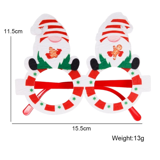 Vidrio lindo del muñeco de nieve de Papá Noel de la Navidad de la historieta de alta calidad para la decoración de la fiesta de Navidad suministros del partido de la promoción de los niños