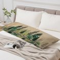 thumbnail image 6 of Green Pine Tree Body Pillow Cover 20 x 60 Inch Decorative Pillow Cover Retro Country Forest Natural Landscape Lumbar Pillowcase Seasonal Rectangle Cushion Case for Couch Sofa Bed Living Room, 6 of 9