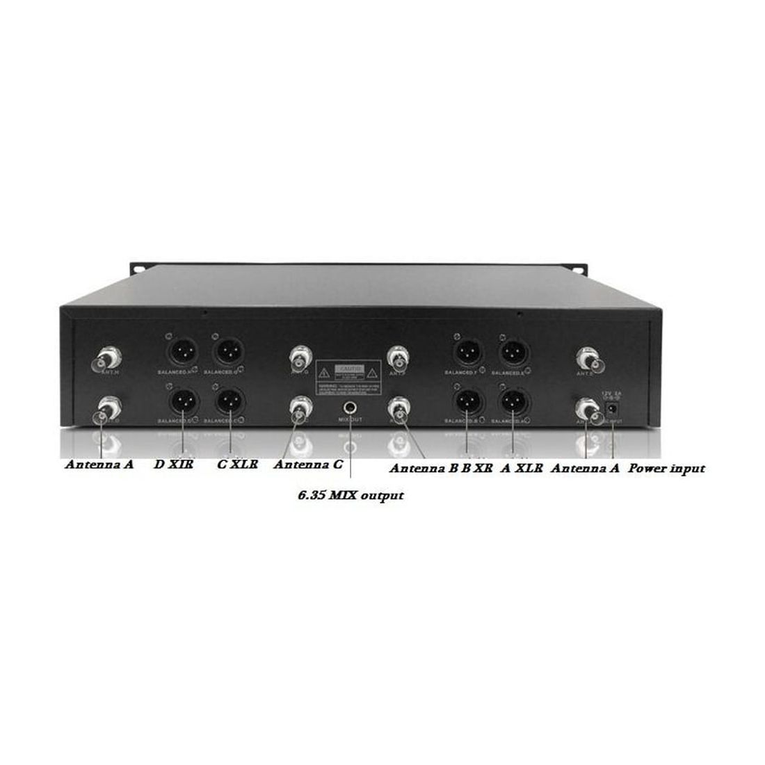 8 Channel UHF Wireless Lavalier Lapel Microphone System for School Stage Theatre