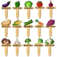 thumbnail image 2 of Tyidzon 15PC Wooden Vegetable Plant Label SimpleCartoon Vegetable Pattern With Name, 2 of 9