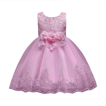 

Ball Dress Princess Party Dress Girls Kids Toddler Clothes Baby Floral Gown Girls Dress Skirt