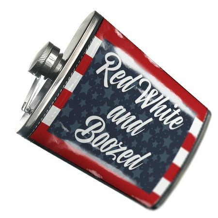 

NEONBLOND Flask Red White and Boozed Fourth of July Stars and Stripes