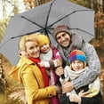thumbnail image 7 of AOACreations Large 55" Umbrella, Vented Double Canopy, Heavy Compact Folding, Auto-Open, Gray, 7 of 7