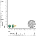 thumbnail image 4 of Gem Stone King 5.48 Ct Oval Green Malachite 18K Yellow Gold Plated Silver Earrings, 4 of 5